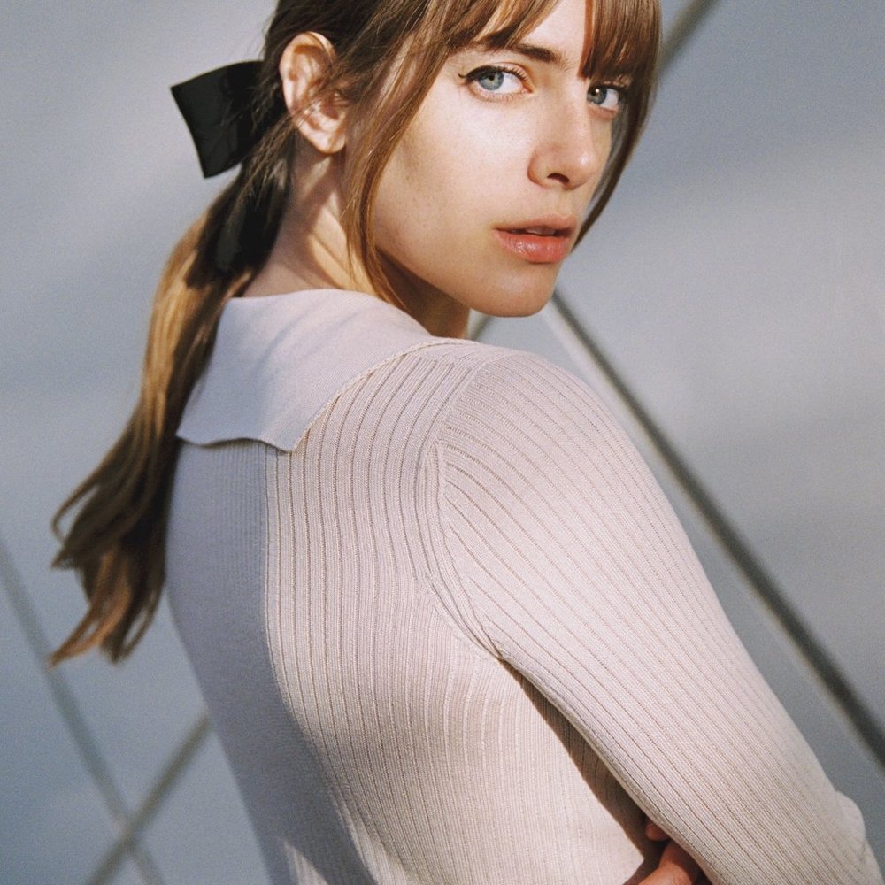 Une Heures 3/4 sleeve button up sailor Blue